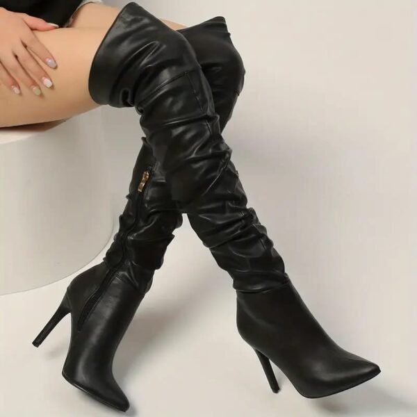 Stiletto heeled boots.